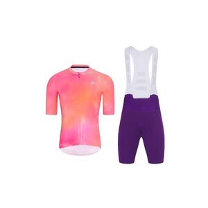 HOLOKOLO Cyklistický krátký dres a krátké kalhoty - COSMA - fialová/oranžová/růžová obraz