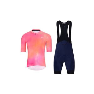 HOLOKOLO Cyklistický krátký dres a krátké kalhoty - COSMA - modrá/černá/oranžová/růžová obraz