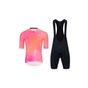 HOLOKOLO Cyklistický krátký dres a krátké kalhoty - COSMA - černá/oranžová/růžová obraz