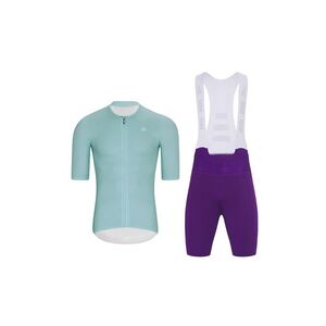 HOLOKOLO Cyklistický krátký dres a krátké kalhoty - ELEVATE - fialová/světle modrá obraz
