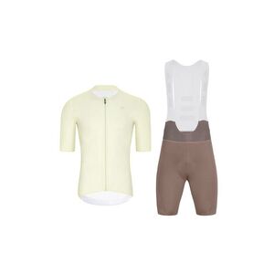 HOLOKOLO Cyklistický krátký dres a krátké kalhoty - ELEVATE - hnědá/ivory obraz