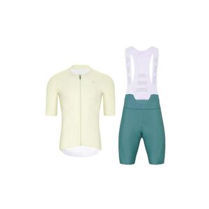 HOLOKOLO Cyklistický krátký dres a krátké kalhoty - ELEVATE - ivory/modrá obraz