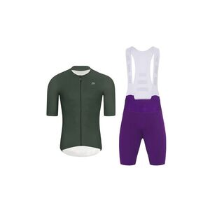 HOLOKOLO Cyklistický krátký dres a krátké kalhoty - ELEVATE - fialová/zelená obraz