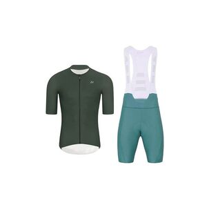 HOLOKOLO Cyklistický krátký dres a krátké kalhoty - ELEVATE - modrá/zelená obraz