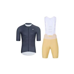 HOLOKOLO Cyklistický krátký dres a krátké kalhoty - ELEVATE - béžová/fialová/antracitová obraz