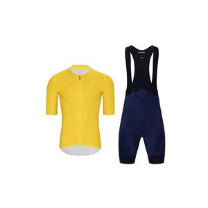 HOLOKOLO Cyklistický krátký dres a krátké kalhoty - ELEVATE - modrá/černá/žlutá obraz