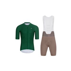HOLOKOLO Cyklistický krátký dres a krátké kalhoty - AEROLITE - hnědá/zelená obraz