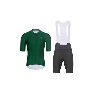 HOLOKOLO Cyklistický krátký dres a krátké kalhoty - AEROLITE - antracitová/zelená obraz