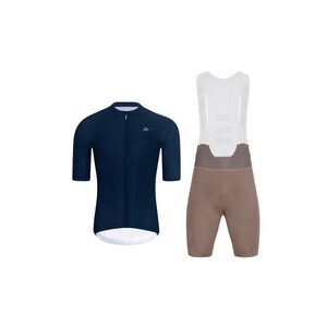 HOLOKOLO Cyklistický krátký dres a krátké kalhoty - AEROLITE - hnědá/modrá obraz