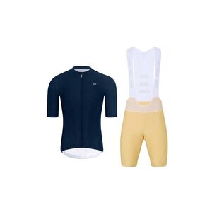 HOLOKOLO Cyklistický krátký dres a krátké kalhoty - AEROLITE - béžová/modrá obraz