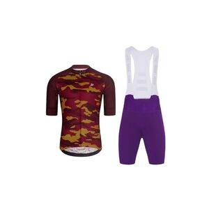 HOLOKOLO Cyklistický krátký dres a krátké kalhoty - CAMOTRAIL - fialová/bordó obraz