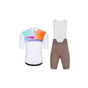 HOLOKOLO Cyklistický krátký dres a krátké kalhoty - SPECTRO - hnědá/bílá obraz