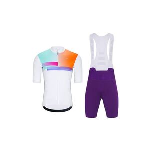 HOLOKOLO Cyklistický krátký dres a krátké kalhoty - SPECTRO - fialová/bílá obraz
