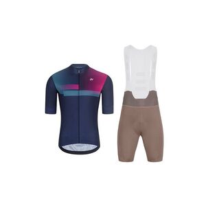 HOLOKOLO Cyklistický krátký dres a krátké kalhoty - SPECTRO - hnědá/modrá obraz