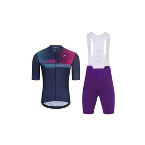 HOLOKOLO Cyklistický krátký dres a krátké kalhoty - SPECTRO - fialová/modrá obraz