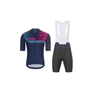 HOLOKOLO Cyklistický krátký dres a krátké kalhoty - SPECTRO - antracitová/modrá obraz