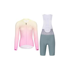 RIVANELLE Cyklistický dlouhý dres a kalhoty - ELEVATE - zelená/růžová/vícebarevná obraz