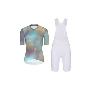 RIVANELLE Cyklistický krátký dres a krátké kalhoty - COSMA - bílá/fialová/zlatá obraz
