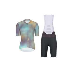 RIVANELLE Cyklistický krátký dres a krátké kalhoty - COSMA - antracitová/fialová/zlatá obraz