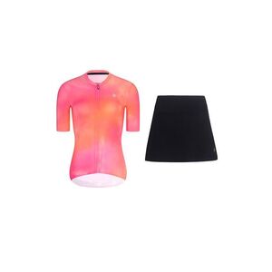RIVANELLE krátký dres a sukně - COSMA - černá/oranžová/růžová obraz