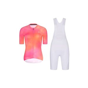 RIVANELLE Cyklistický krátký dres a krátké kalhoty - COSMA - bílá/oranžová/růžová obraz