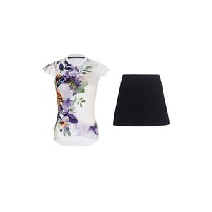 RIVANELLE krátký dres a sukně - MISS FLOWERY - černá/bílá/vícebarevná obraz