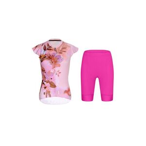 RIVANELLE Cyklistický krátký dres a krátké kalhoty - MISS FLOWERY - cyklámenová/růžová obraz