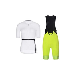 RIVANELLE Cyklistický krátký dres a krátké kalhoty - LOVELY - žlutá/černá/bílá obraz