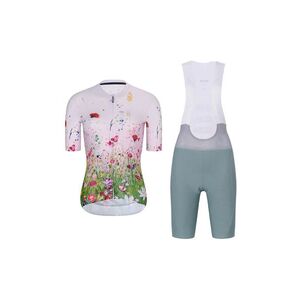 RIVANELLE Cyklistický krátký dres a krátké kalhoty - IN BLOOM - zelená/růžová/vícebarevná obraz