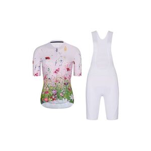 RIVANELLE Cyklistický krátký dres a krátké kalhoty - IN BLOOM - bílá/růžová/vícebarevná obraz