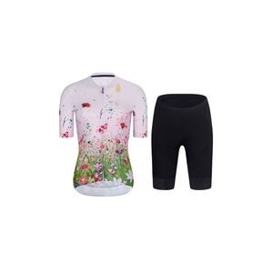 RIVANELLE Cyklistický krátký dres a krátké kalhoty - IN BLOOM - černá/růžová/vícebarevná obraz
