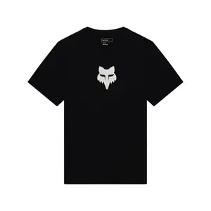 FOX Cyklistické triko s krátkým rukávem - HEAD 195 ORIGINAL SS - černá/bílá obraz