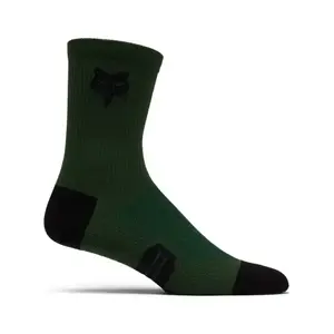 FOX Cyklistické ponožky klasické - 6" RANGER - zelená/černá obraz