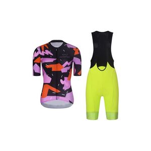 RIVANELLE Cyklistický krátký dres a krátké kalhoty - BIKE´S GOOD - žlutá/černá/vícebarevná obraz