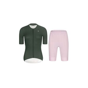RIVANELLE Cyklistický krátký dres a krátké kalhoty - ELEVATE - růžová/zelená obraz