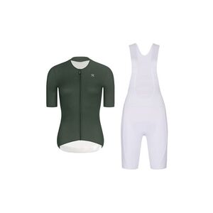 RIVANELLE Cyklistický krátký dres a krátké kalhoty - ELEVATE - bílá/zelená obraz