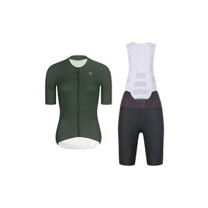 RIVANELLE Cyklistický krátký dres a krátké kalhoty - ELEVATE - antracitová/zelená obraz