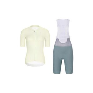 RIVANELLE Cyklistický krátký dres a krátké kalhoty - ELEVATE - zelená/ivory obraz