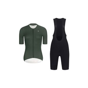 RIVANELLE Cyklistický krátký dres a krátké kalhoty - ELEVATE - černá/zelená obraz