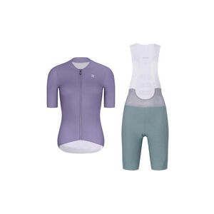 RIVANELLE Cyklistický krátký dres a krátké kalhoty - ELEVATE - zelená/fialová obraz