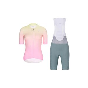 RIVANELLE Cyklistický krátký dres a krátké kalhoty - ELEVATE - zelená/růžová/vícebarevná obraz