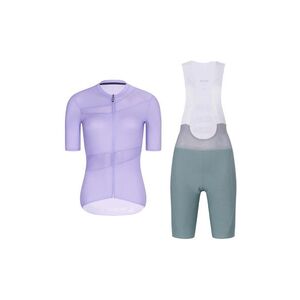 RIVANELLE Cyklistický krátký dres a krátké kalhoty - GLAMOR - zelená/fialová obraz