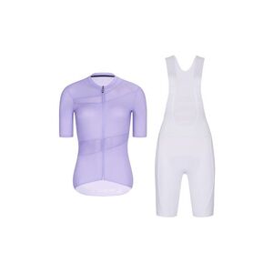 RIVANELLE Cyklistický krátký dres a krátké kalhoty - GLAMOR - bílá/fialová obraz