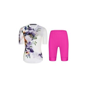 RIVANELLE Cyklistický krátký dres a krátké kalhoty - FLOWERY LADY - cyklámenová/bílá/vícebarevná obraz