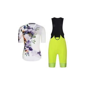 RIVANELLE Cyklistický krátký dres a krátké kalhoty - FLOWERY LADY - žlutá/černá/bílá/vícebarevná obraz