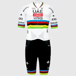 PISSEI Cyklistická kombinéza - TADEJ POGACAR WORLD CHAMP REPLICA 2026 - bílá/černá obraz
