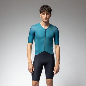 ALÉ Cyklistická kombinéza - TRIATHLON EAGLE TRI - zelená/černá obraz