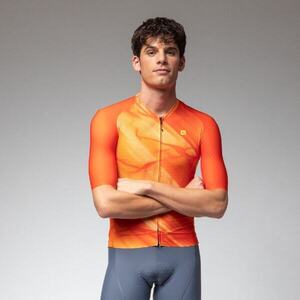 ALÉ Cyklistický dres s krátkým rukávem - PRAGMA CRASH - oranžová obraz