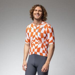 ALÉ Cyklistický dres s krátkým rukávem - PR-E MULTIVERSO 2.0 - bílá/oranžová obraz