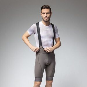 ALÉ Cyklistické kalhoty krátké s laclem - MAGIC COLOUR PR-E - hnědá obraz